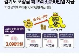 경기도, 불법 사금융 제보자에  3090만원 지급…역대 최대 포상