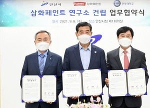 삼화페인트, 안산 한양대 혁신파크 도시첨단산단에 200억 투자 2023년까지 연구소 건립