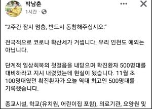 박남춘 “이번 연말, 방역수칙 준수·백신접종 당부”