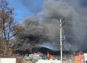 포천 마스크 제조공장서 불...재산피해 1억원