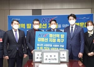 한준호 의원, 한국철도공사에 ‘고양 행신역-강릉 KTX 노선’ 신설 촉구 주민서명부 전달