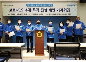 경기도의회 민주당 ‘확진자 폭증...코로나 추경 즉각 편성 제안’