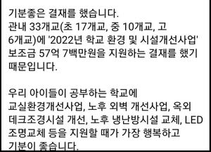 정하영 김포시장 ‘기분 좋은 결재 했습니다’