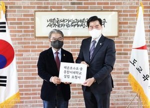 “백운밸리 내 중학교 필요”…김상돈 의왕시장, 道교육청 방문