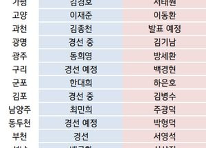 경기지역 6·1지방선거 기초단체장 31곳 중 22곳 대진표 확정
