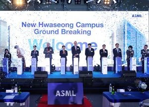 ASML 동탄  반도체 클러스터 건설 시작…김동연 지사,  코리아 신사옥 착공식 참석