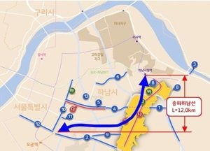 ‘3호선 연장’ 송파하남선 본격 준비...道 ‘송파하남선’ 기본계획 수립 착수