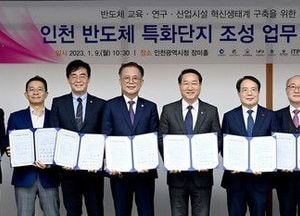 “인천에 반도체 특화단지를” 10개 기관 합심...인천시·대학·연구기관·학회 등 협약