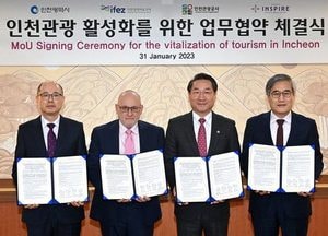 ‘인스파이어 복합리조트’ 성공적 운영  의기투합...인천시, 관광 활성화 4자간 협약