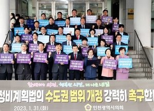 인천시의회, 수도권정비계획법 범위 개정 촉구 “역차별 강화·옹진군 제외하라”