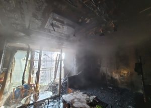 안성 공도읍 아파트서 불, 화재원인 담배꽁초 추정