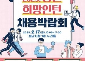 성남시 17일 ‘청년 희망 인턴 채용박람회’ 개최...공공일자리 면접 진행