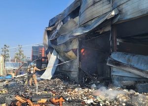 여주 화장품보관창고서 불, 인명피해 없어