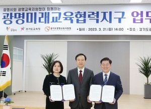 광명의 미래 교육생태계 구축...‘미래교육협력지구’ 업무협약·부속 합의서 체결