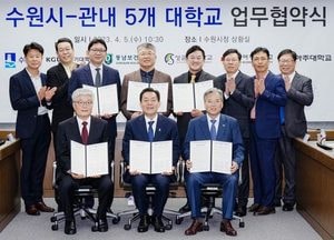 첨단기업 유치 ‘첫 단추’…수원시, 5개 대학과 협력