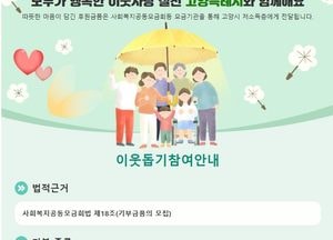 고양시 ‘큐알코드 간편기부시스템’ 개설