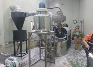 용인 원삼면 커피제조시설 로스팅기서 불, 자체 진화