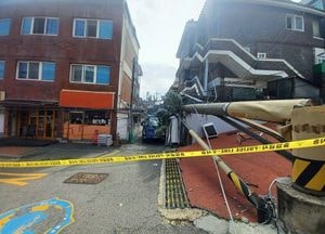 부천 소사본동 주택가 전봇대 쓰러져...서울신학대 등 인근 196세대 정전