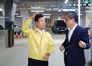 김성제 시장 ‘철근 누락’ 의왕초평 A3블록 현장 점검 나서