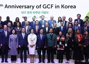 GCF 유치 10주년 기념식 참석 '유정복 시장, 지속 가능한 미래 만들어 갈 것'