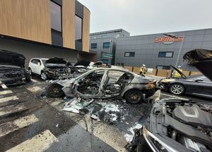 광주 곤지암 카페 주차차량서 불, 총 8대 피해