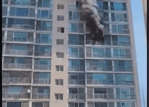 [영상] 고양 일산서구 아파트서 불, 50대 여성 부상