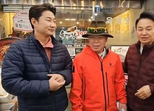 "계양산 기운 통할까" 계양을 원희룡 ‘산악인 엄홍길, 이천수 후원회장과 계양산 등반 표심몰이