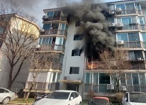 안산 단원구 아파트서 불, 4명 부상