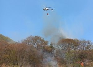 남양주 율석리 야산서 불, 70대 여성 부상