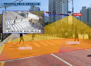 용인특례시, 보행 신호 알아서 늘려주는 스마트 횡단보도 설치...어린이보호구역 14곳 대상