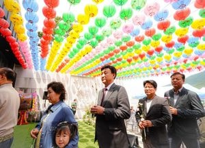 관음사 법요식 참석한 방세환 광주시장
