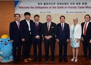 美 플로리다주  경제사절단 유정복 찾아 “협력하자”