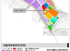 김포한강시네폴리스 일반산업단지  생계조합용지(근린생활시설) 공급공고