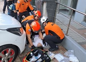아파트단지서 경차가 어린이들 치어...3명 중경상