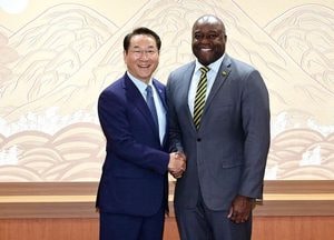 조지메이슨대 총장 만난 유정복, 협력 확대 공감