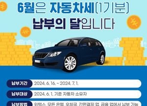 연천군, 자동차세 1기분 부과·납부고지서 발송