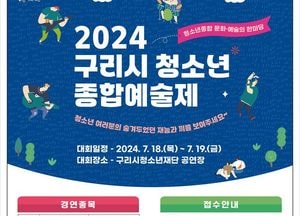구리청소년재단, 꿈과 재능 펼칠 '청소년 종합예술제' 참가자 모집