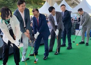 성남시, 강남탄천파크골프장 준공식 열어...신상진 시장 “시민 생활체육 활성화 파크골프장 확충”