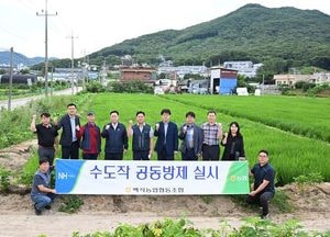 강수현 양주시장 ‘드론 수도작 공동방제’ 현장 방문