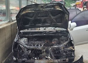 광주 곤지암 도로서 차량 불...소방, 과열 추정