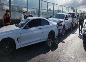 수원 고색동 고가차도서 5중 추돌사고...6명 부상