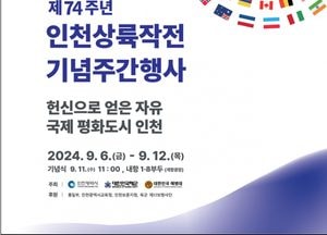 인천시, 내달 6일부터 인천상륙작전 74주년 기념주간 행사 개최