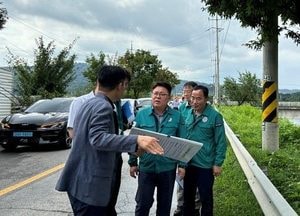 김동구 한강유역환경청장, 연천군 아미천댐 후보지 인근서 지역의견 청취