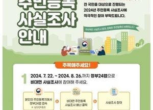 과천시, 오는 26일까지 비대면-디지털 주민등록 사실조사 실시