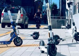 "어디로 가야하나" 인도 점령한 전동 킥보드 '골치'