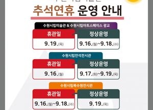 ‘온 가족이 함께 즐기는 추석 연휴’ 수원시립미술관 정상 개방에 '당일 무료운영'