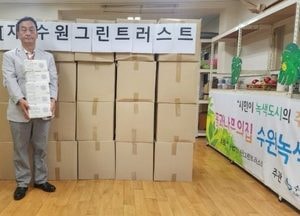 수원그린트러스트, 수원시 각 동·사회복지시설에 마스크 4만 장 기부