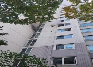 용인 기흥구 아파트서 불, 인명피해 없어