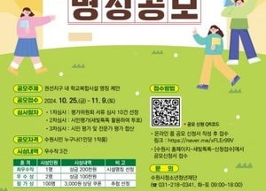 수원시, 권선지구 학교복합시설 명칭 공모...내달 9일까지 시민 대상