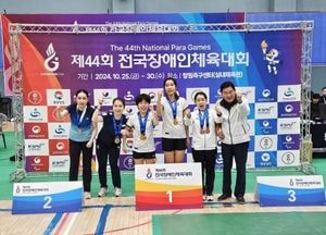연천 김수아 선수, 제44회 전국장애인체육대회 배드민턴 여자복식 ‘금메달’